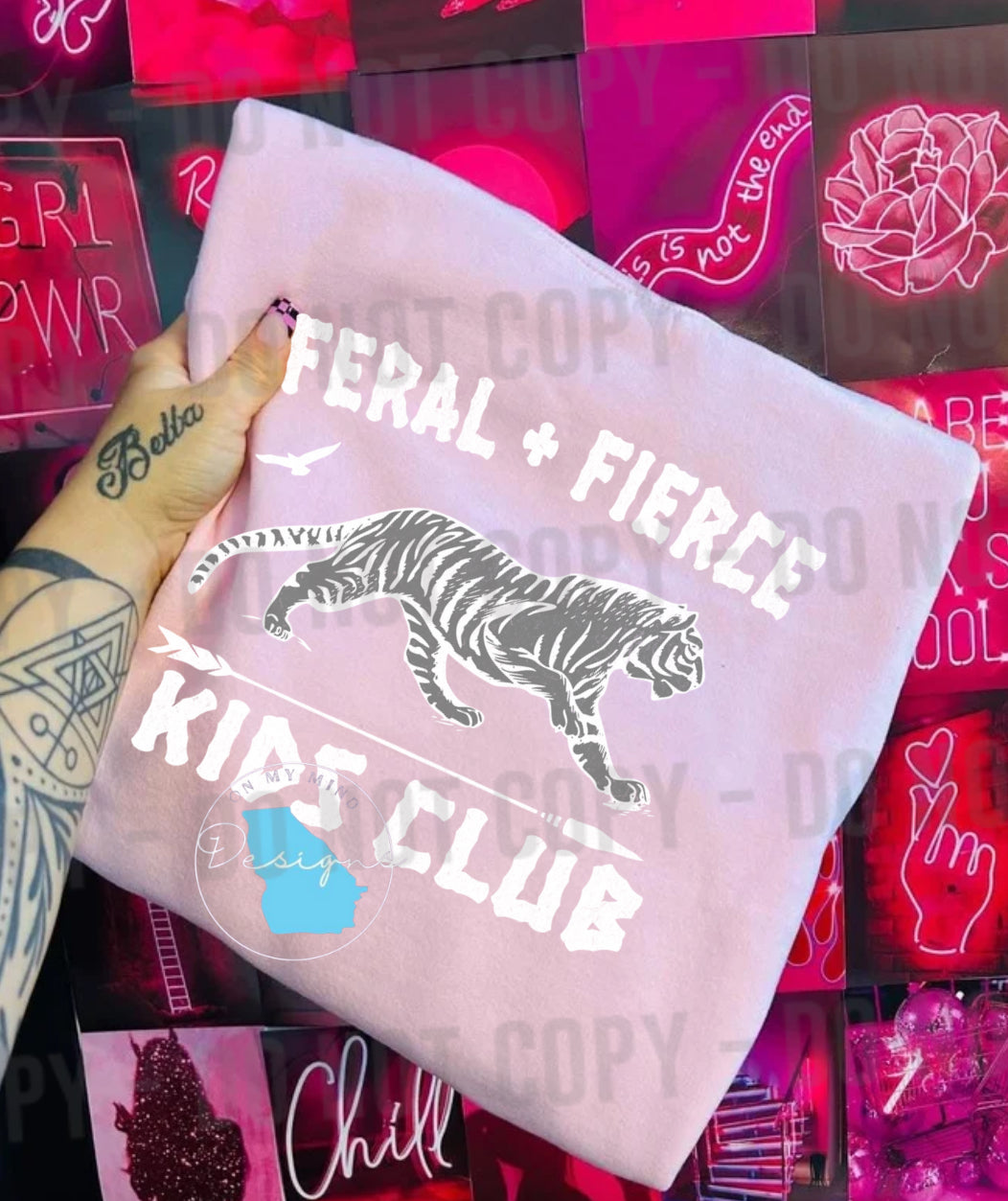 Feral and fierce graphic t-shirt