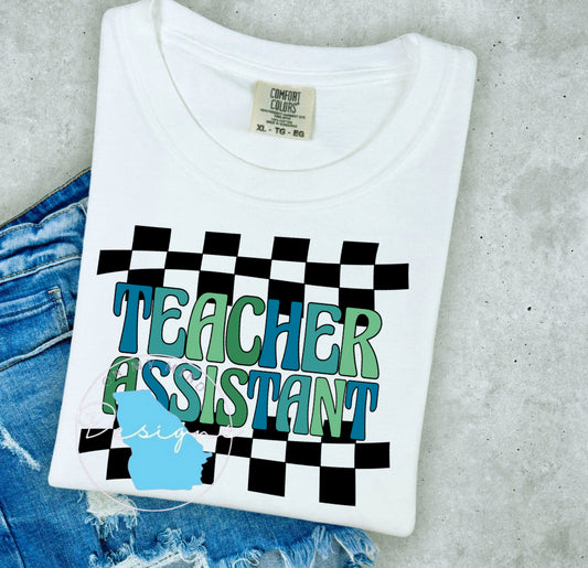 Teacher assistant  (blue) Graphic t-shirt