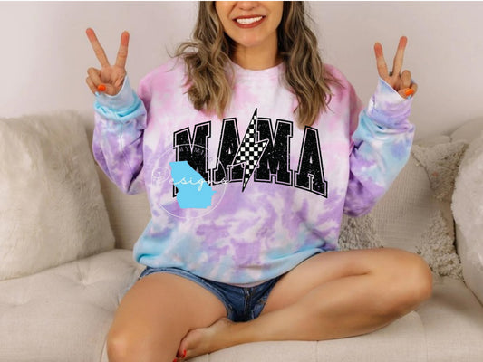 Cotton candy mama ice dyed crewneck