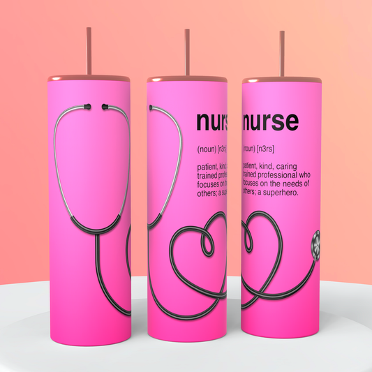 Nurse themed 20oz tumbler