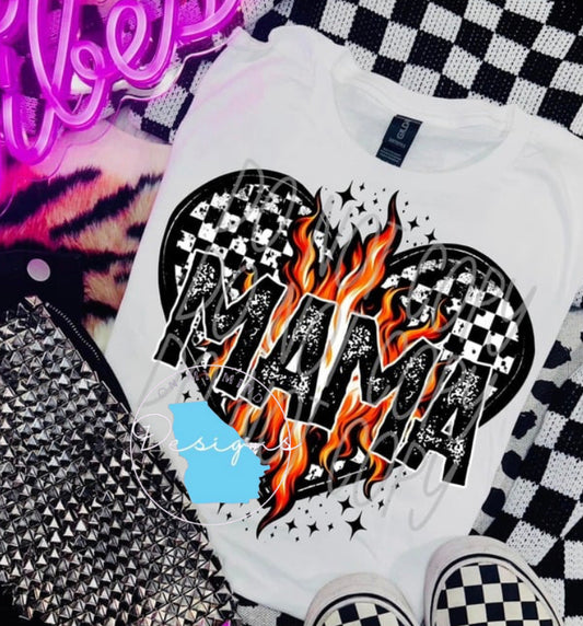 Mama on fire  graphic t-shirt