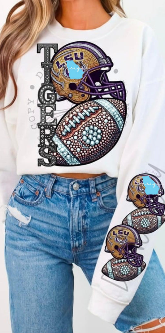 LSU tigers football graphic tee