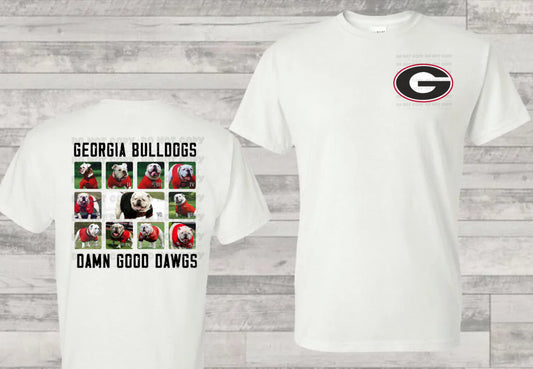 Bulldog generational mascot graphic tee