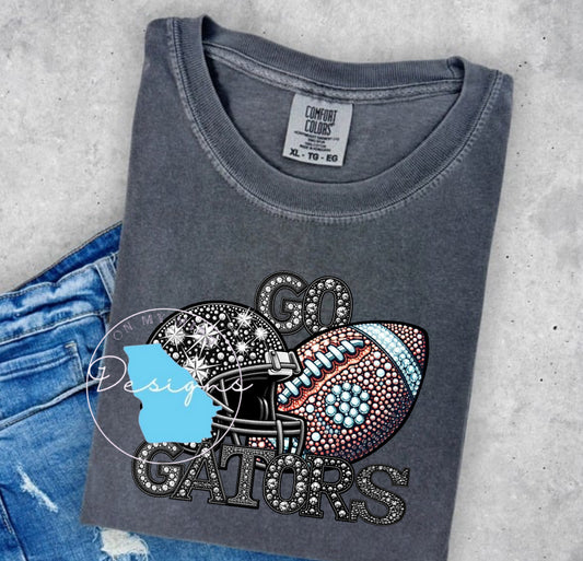 Go gators  rhinestone graphic tee