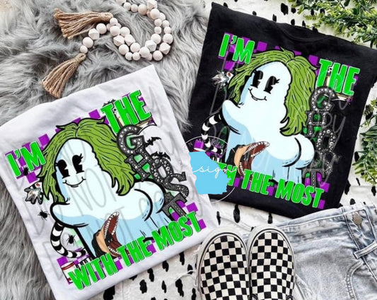 Ghost with the most  graphic tee