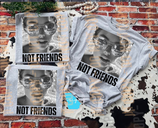 Make money not friends funny graphic tee