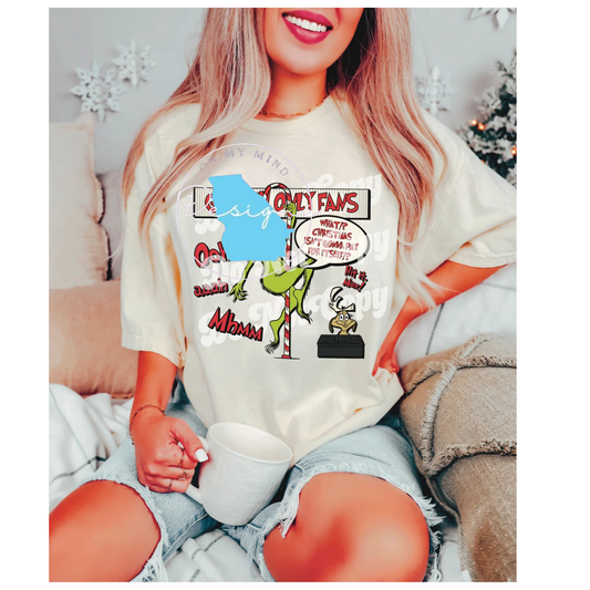 Christmas only fans funny graphic tee