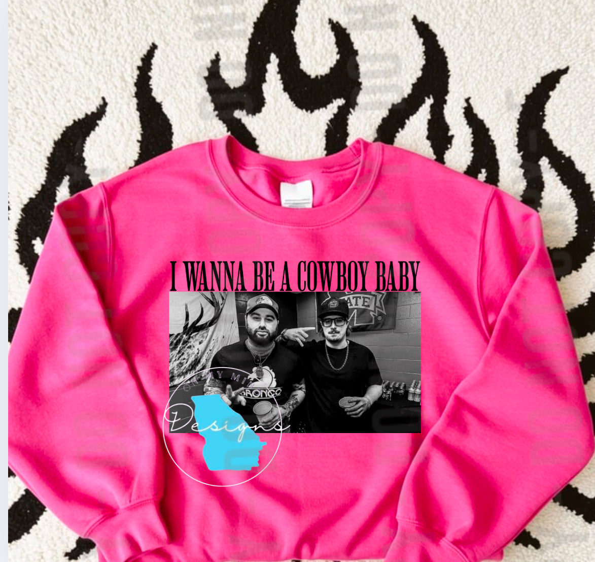 I wanna be a cowboy baby graphic tee