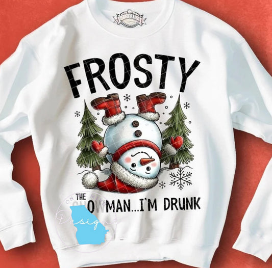 O’Man I am drunk Frosty themed graphic tee