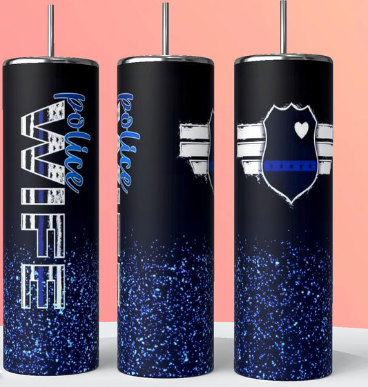 Police wife 20 oz tumbler