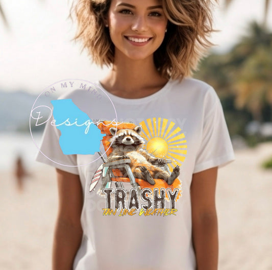 Trashy tan line graphic  tee