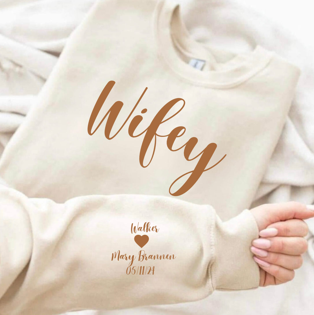 Personalized Wifey crewneck