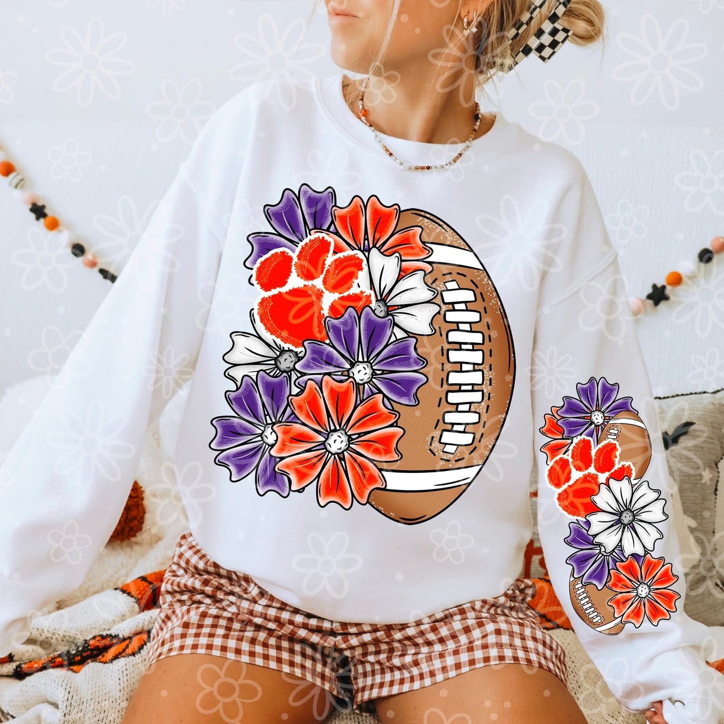 Bama floral Football graphic shirt