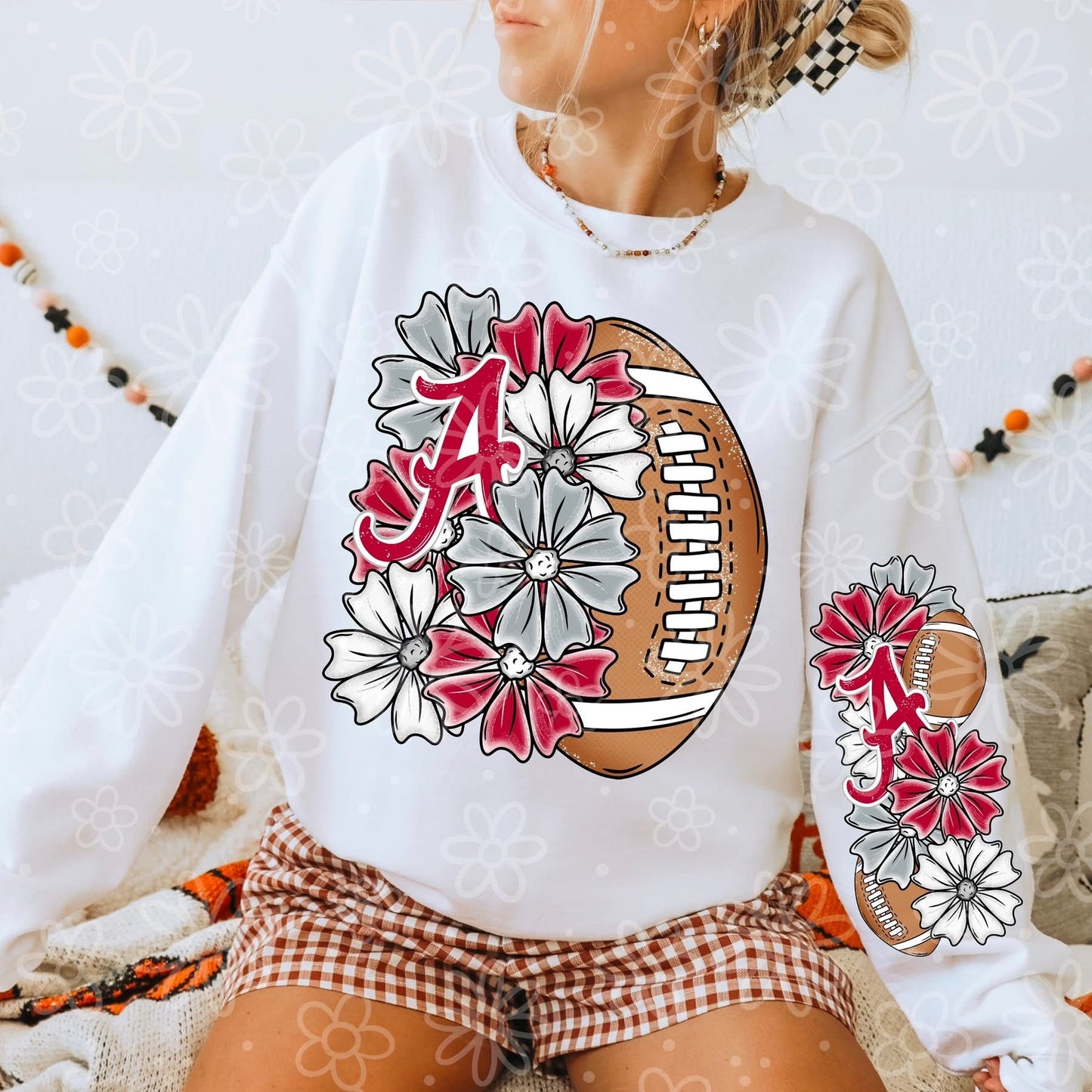Bama floral Football graphic shirt