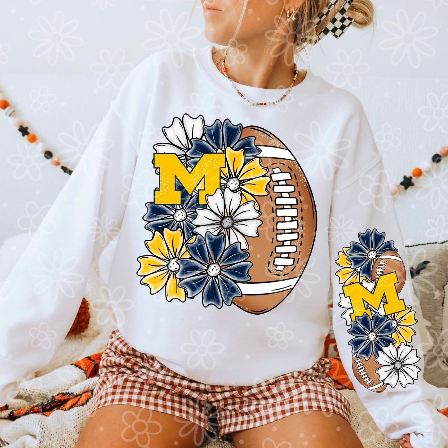 Bama floral Football graphic shirt