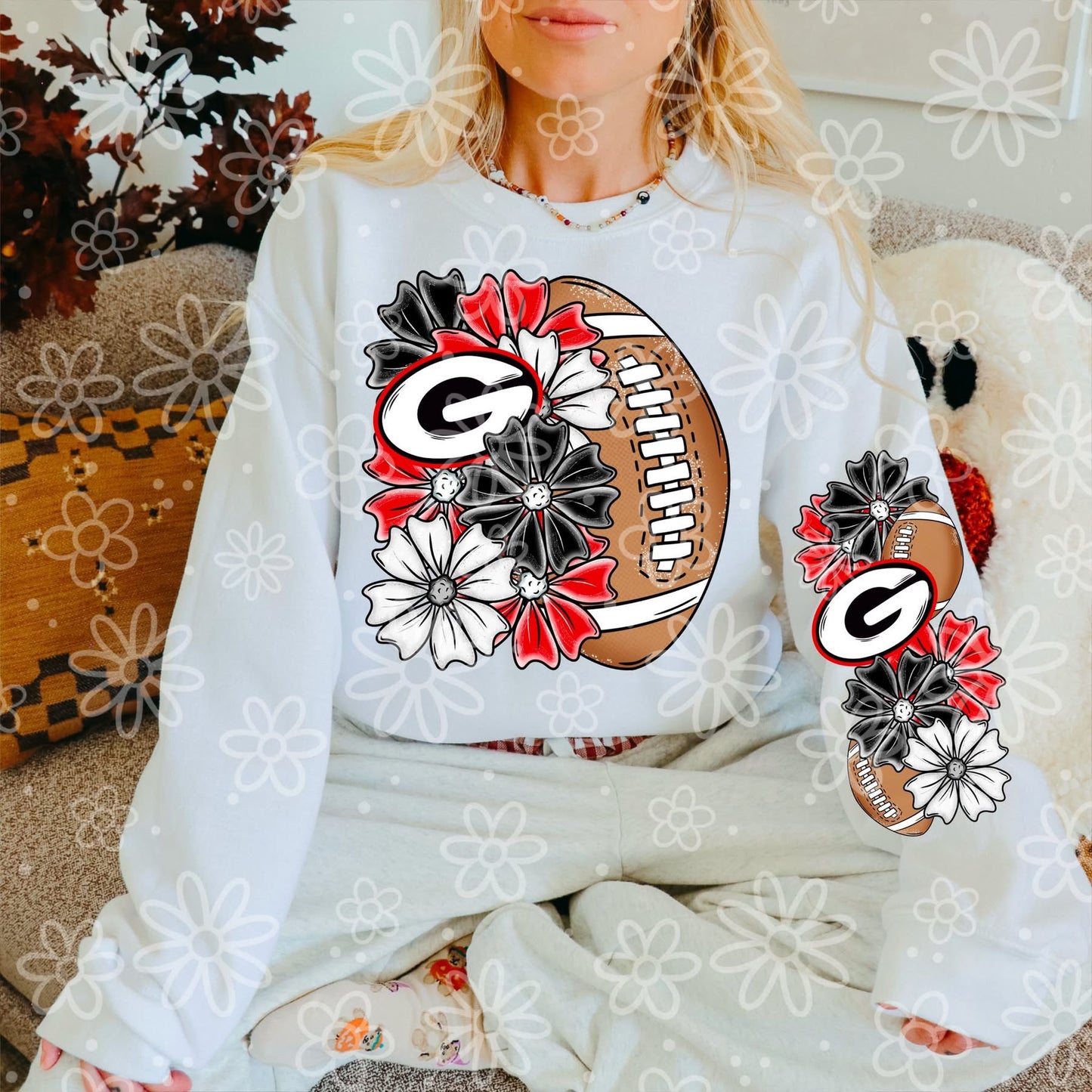 Bama floral Football graphic shirt