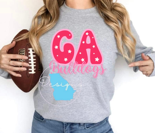 Pretty in pink dogs crewneck